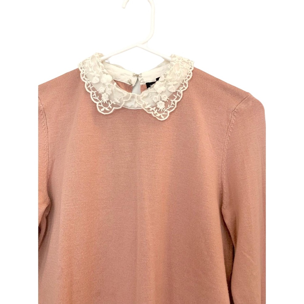ink Lace Collar Sweater